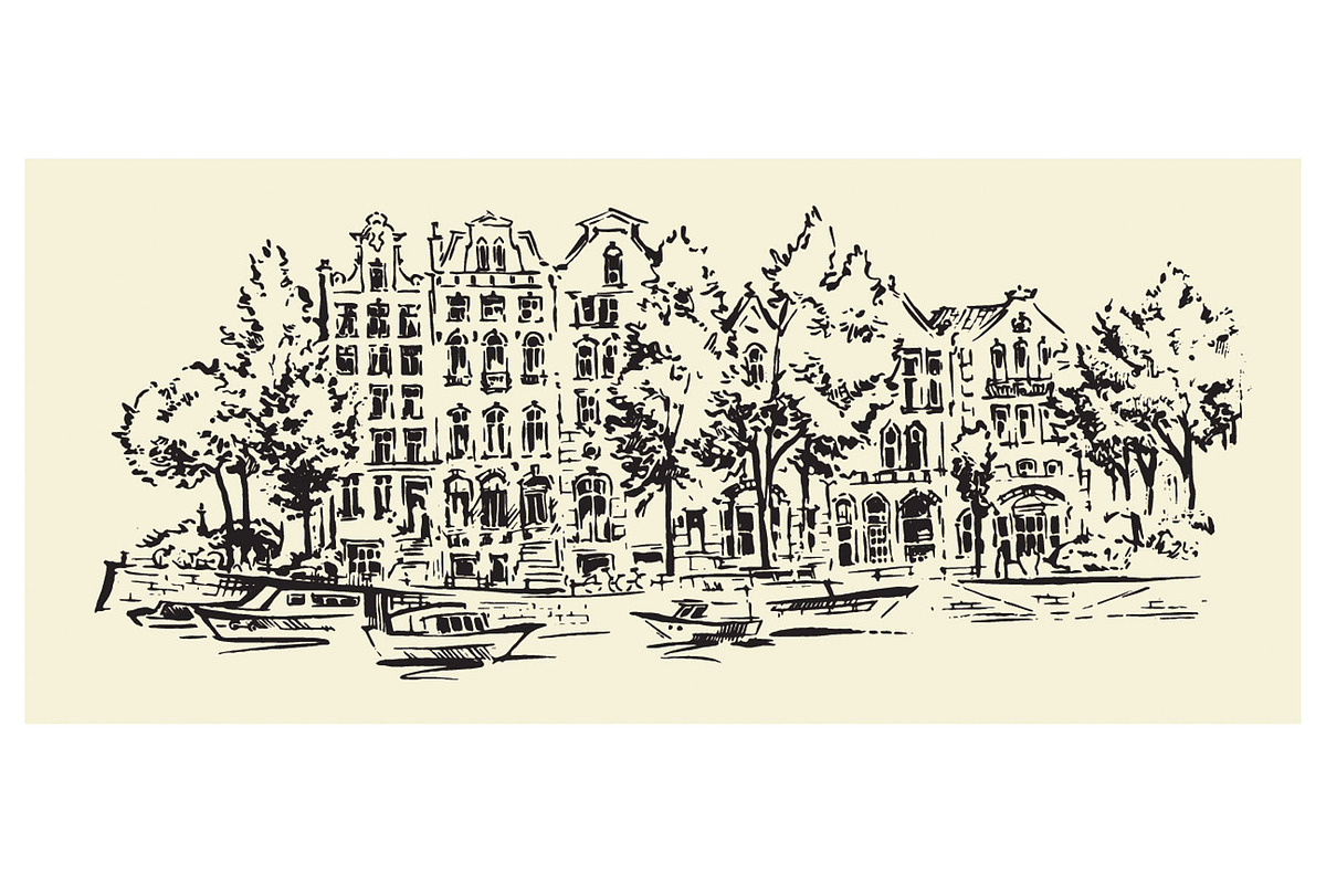 Amsterdam Hand Drawn Sketches, an Illustration by Penndpaper (Photo 12 of 16)