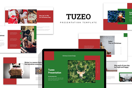 Tuzeo : Christmas Event Powerpoint, a Presentation Template by Punkl Camp