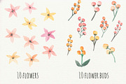 Hand painted watercolour florals, a Texture Illustration by Desert Rose (Thumbnail 6 of 9)