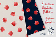 8 Raspberries Patterns & Brash, a Pattern Graphic by ZiziMarket (Thumbnail 1 of 5)