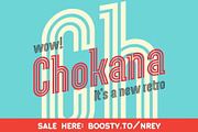 Chokana - new retro font, a Sans Serif Font by NREY (Thumbnail 1 of 8)
