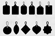 Gift Tags Silhouette SVG, a Decorative Illustration by newminddesign (Thumbnail 1 of 3)