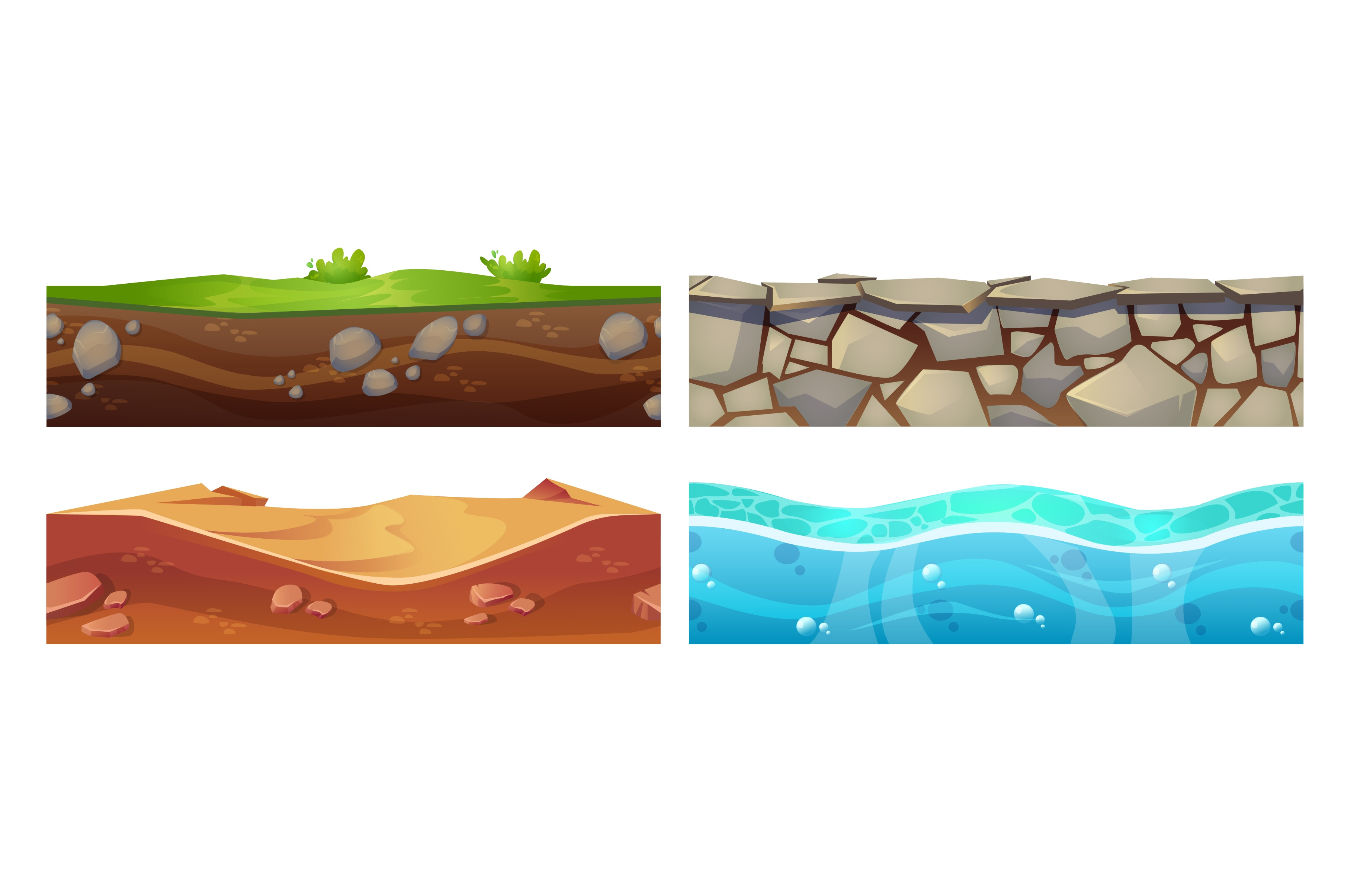Cut ground layer for game ui, an Illustration by art PVP - market