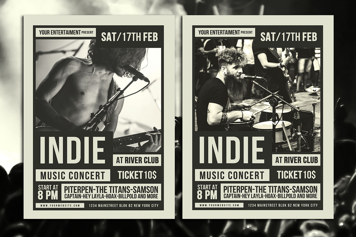 Indie Music Flyer, a Flyer Template by Muhamad Iqbal hidayat (Photo 1 of 4)