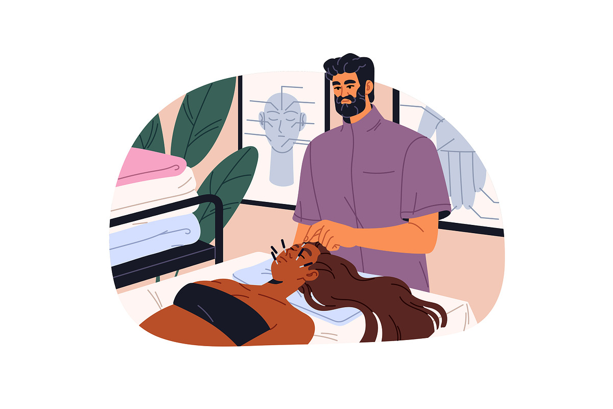Masseurs do massage, SPA center set, a Healthcare Illustration by PaperTrident (Photo 5 of 7)