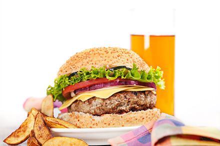 Fresh Burger Fast Lunch Meal Containing American Beef And Bun preview 6