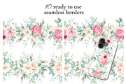 Watercolor Floral Clipart, a Decorative Illustration by Eves_Aquadreams (Thumbnail 7 of 18)