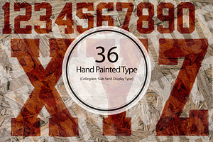 36 Hand Painted Type