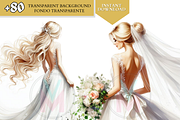 Bride watercolor Wedding from back, a Person Illustration by VM PARTYS  BY TAIRUMA (Thumbnail 3 of 11)