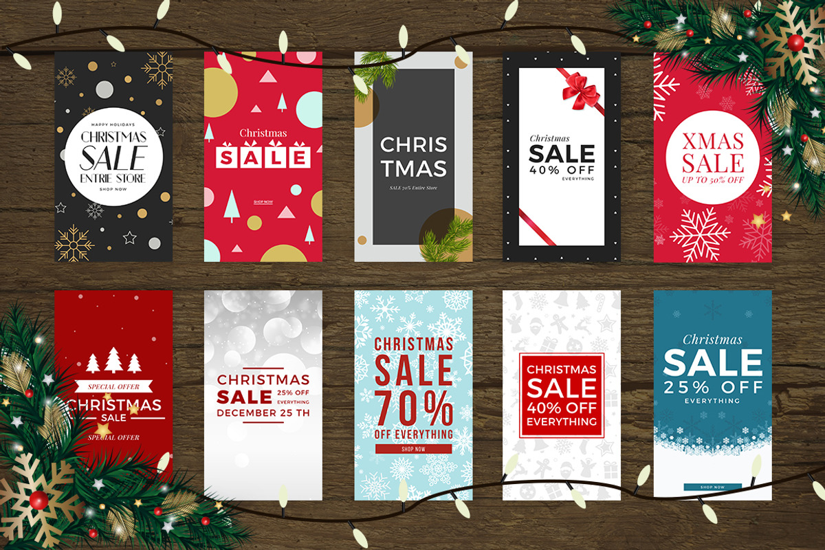 100 Christmas Instagram Stories, a Social Media Template by MinimalStudioCo (Photo 8 of 20)