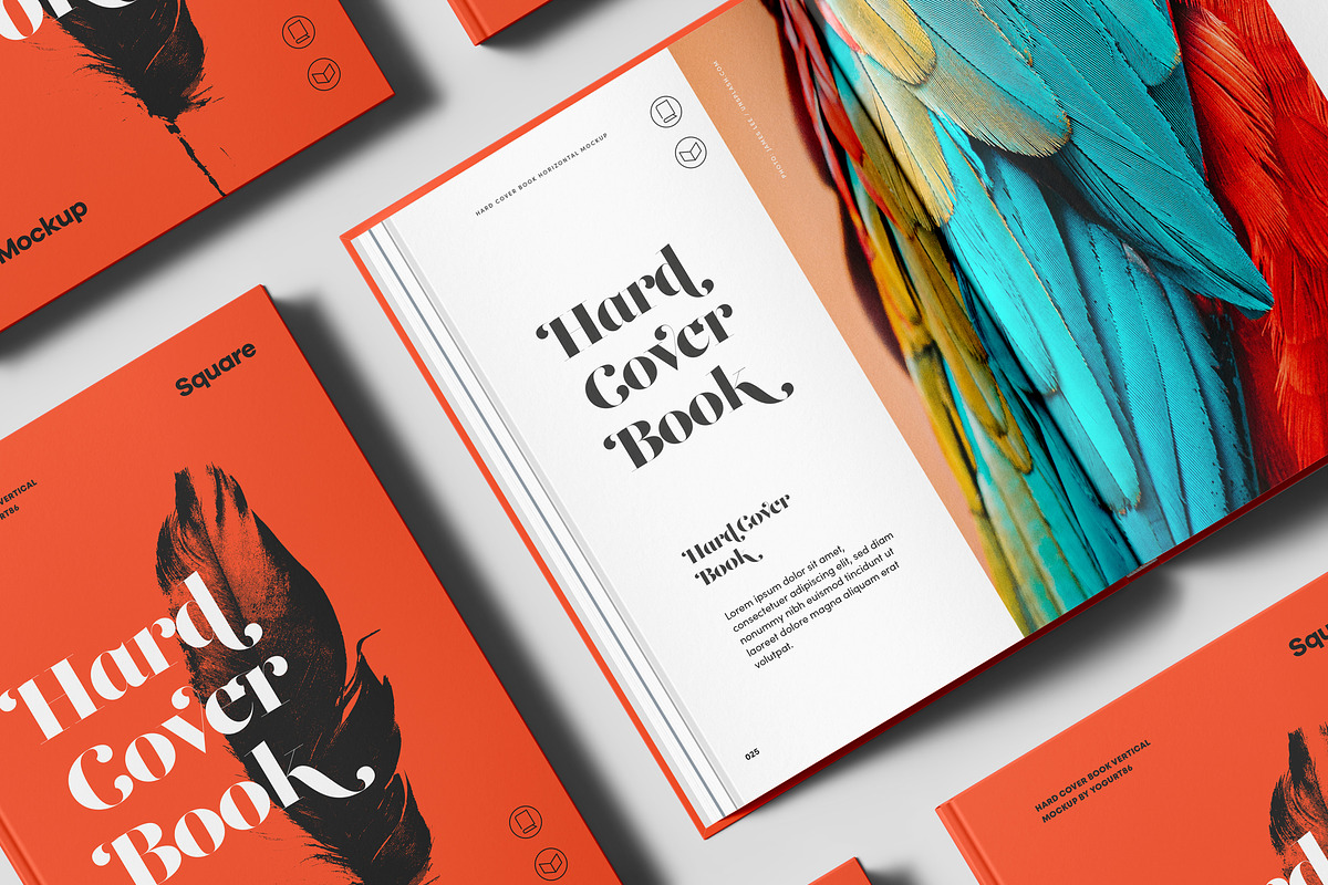 Hard Cover Vertical Book Mock-up, a Books & Magazine Mockup by Yogurt86 (Photo 14 of 14)