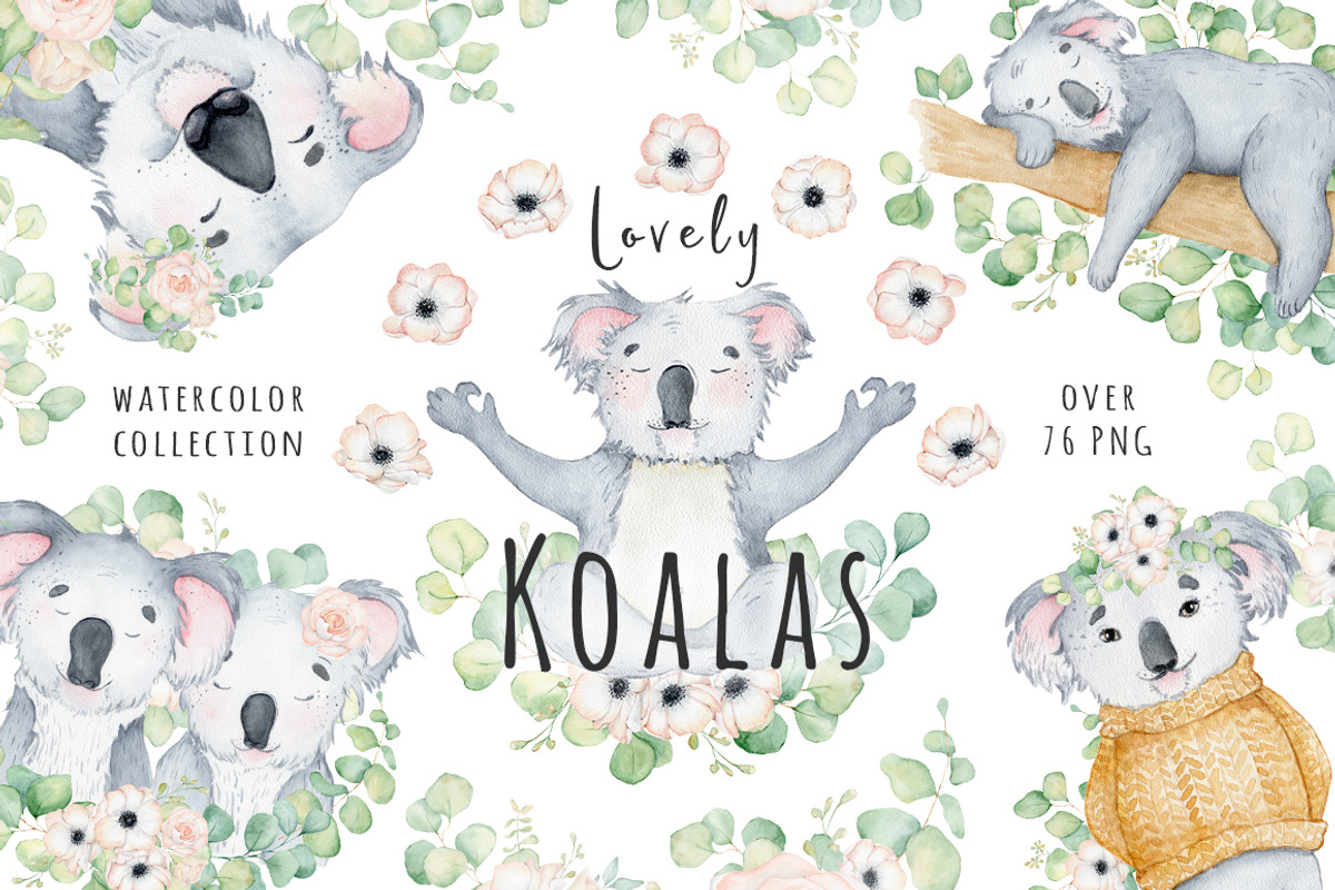 Watercolor animals BUNDLE, an Animal Illustration by Evgeniia