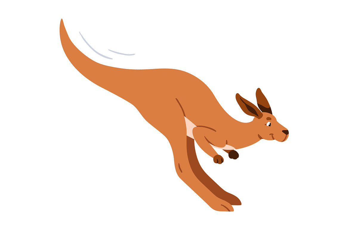 Cute happy kangaroo animals set, an Animal Illustration by Good Studio (Photo 10 of 15)