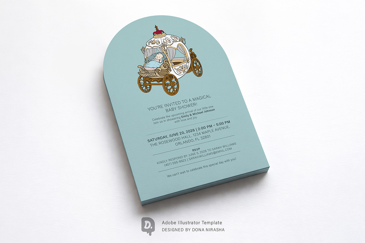 Baby Shower Invite Adobe Temp - 40, a Marketing Template by BloomToLife By Dona (Photo 4 of 5)