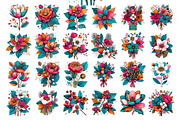 Christmas Flowers Sublimation Bundle, an Illustration by Daily.Designs (Thumbnail 2 of 4)
