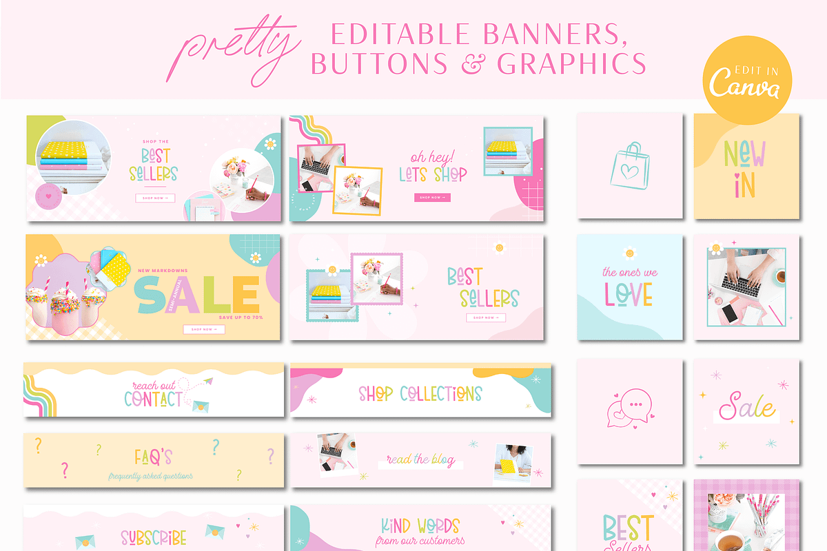Bright Colorful Shopify Theme Retro, a Shopify Template by Macarons and Mimosas (Photo 4 of 10)