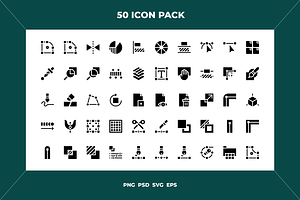 50 Vector edition icons, an Outline Icon by Wencory