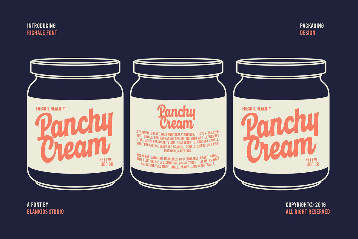 Richale a Bold Retro Script Font, a Script Font by Blankids Studio (Photo 9 of 12)