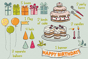 Woodland birthday vector clipart, an Object Graphic by Trinibis (Thumbnail 3 of 4)
