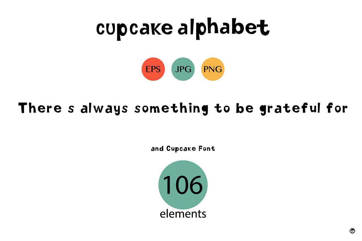 Cupcake Alphabet and font, a Sans Serif Font by Olillia (Photo 3 of 5)