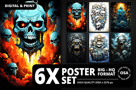 Evil Abstract Poster Design Set, a Background Graphic by Other Side Art