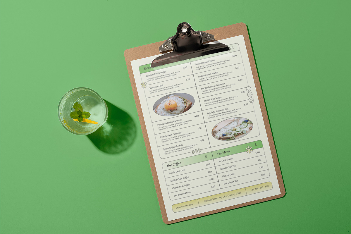 Y2K Brunch Cafe Menu, a Stationery Template by Neermana (Photo 4 of 4)