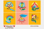 FOLKSY | graphics set, an Illustration by Nastya Tkachova (Thumbnail 2 of 8)