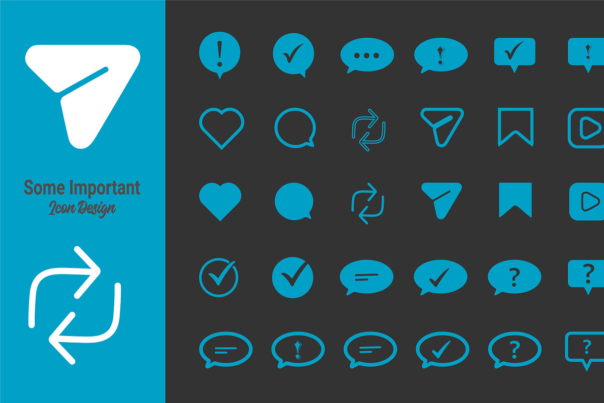 Mega Social Media Icon Collection, an Outline Icon by hkmonir (Photo 2 of 2)