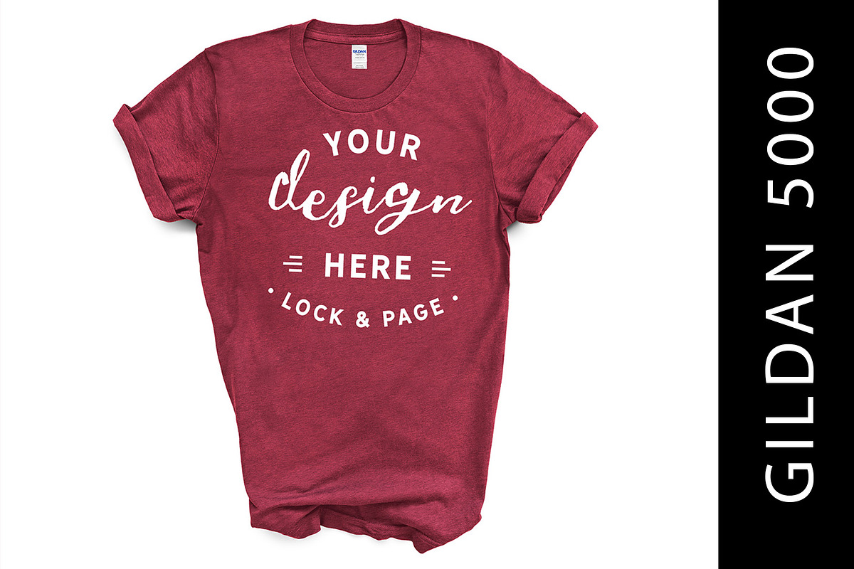 Gildan 5000 Mockup TShirt Bundle, a Shirt Mockup by lock and page (Photo 14 of 22)