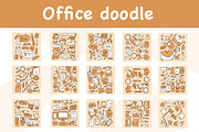 office icon doodle style bundle, an Object Illustration by foxndeer (Thumbnail 1 of 4)