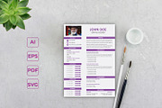 Modern & Minimal Resume Template, a Print Template by Annudesign (Thumbnail 1 of 8)