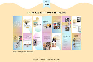 Minty Mint, Instagram Template Canva