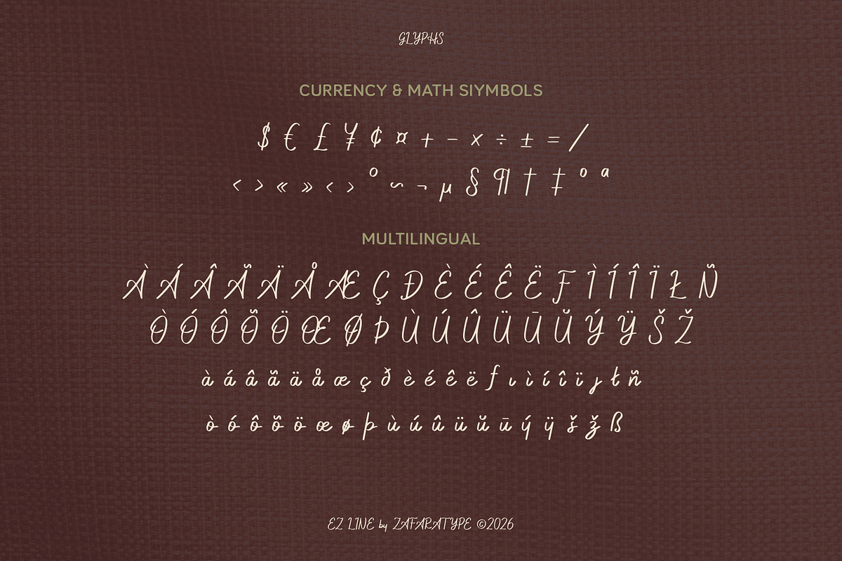 EZ Lintwell, a Handwritten Font by Zafara Studios (Photo 4 of 6)