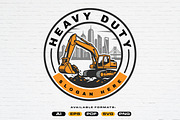 Excavator Logo Template, a Transportation Illustration by Guavanaboy (Thumbnail 1 of 3)