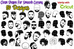Afro Man, Black African American SVG