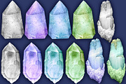 Crystal Magic clip art set., a Seasonal Illustration by Happy Sloth Graphics (Thumbnail 9 of 17)