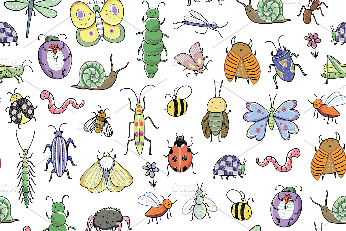 Funny beetles illustrations set, an Animal Illustration by GooseFrol (Photo 7 of 9)