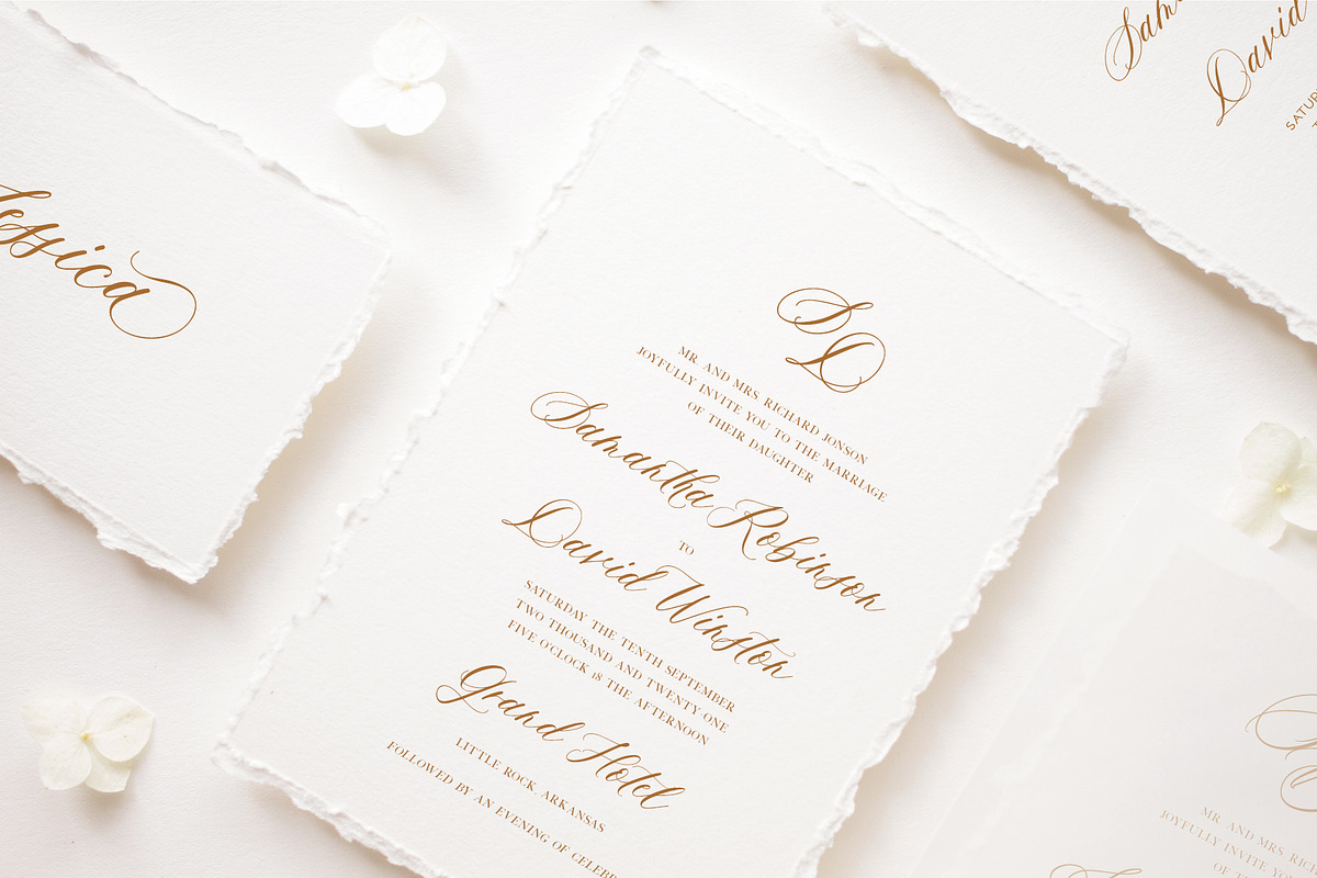 Franchesca |Wedding Calligraphy Font, a Script Font by Calamar Studio (Photo 4 of 15)