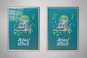 Watercolor Gorilla Park Flyer, a Flyer Template by ashenterprise (Thumbnail 1 of 5)