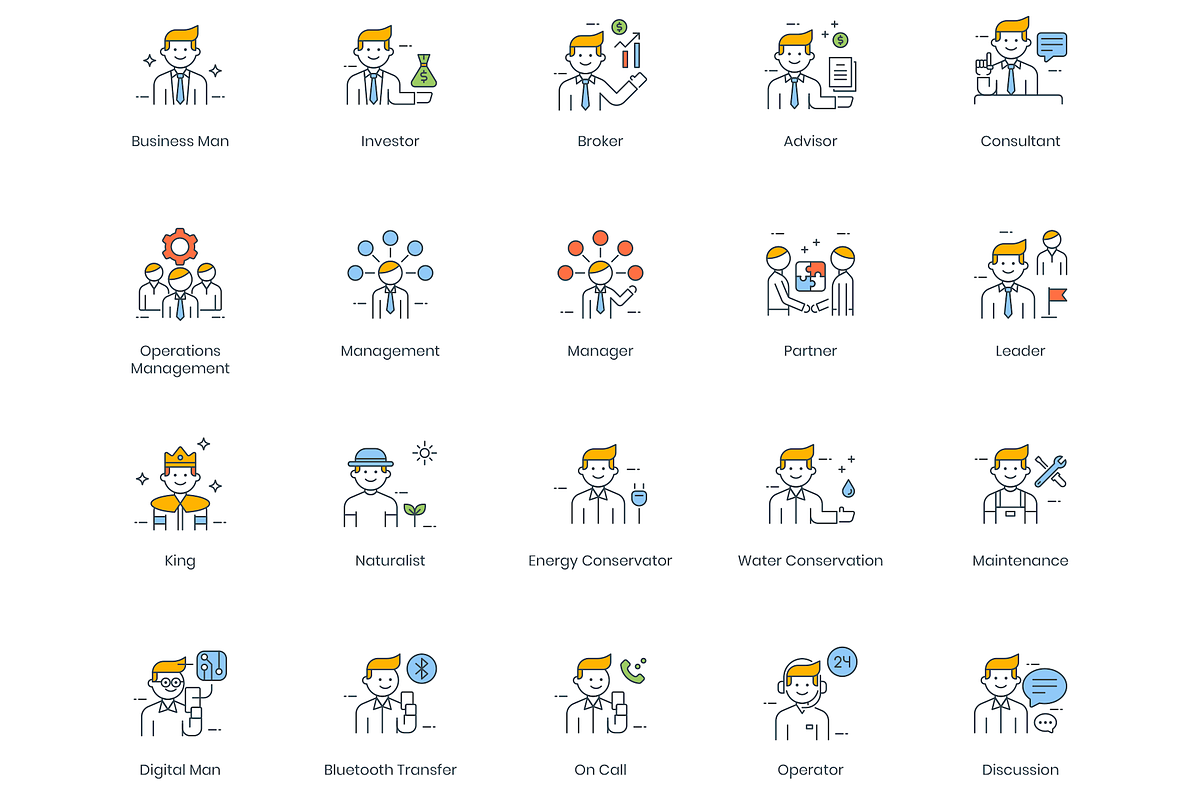 95 Business People Icons, an Icon by Flat Icons (Photo 2 of 6)