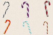 Watercolor Christmas Candy Cane Clip, an Illustration by SVGArt (Thumbnail 3 of 8)