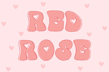 Red Rose Retro Valentine Font