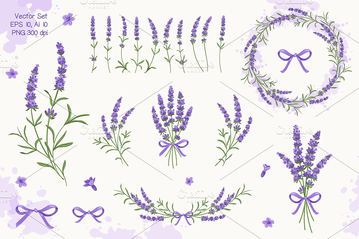 Lavender Set, a Decorative Illustration by Imaginasty (Photo 2 of 5)