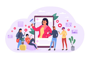 Influencer blogger marketing, a Technology Illustration by Stock-Smart-Start
