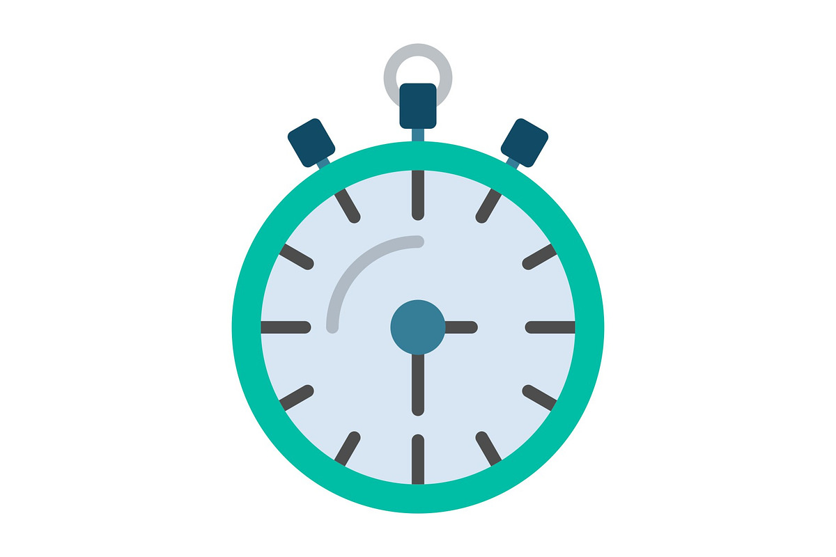 Stopwatch Flat Icon, a Duotone Icon by Pexelpy (Photo 1 of 2)