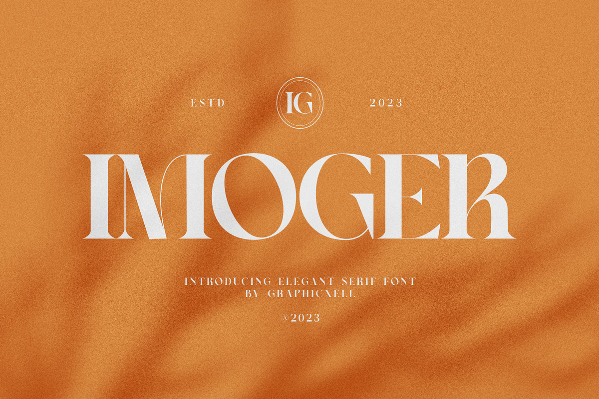 Imoger Elegant Serif Font, a Serif Font by Graphicxell (Photo 1 of 10)