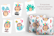 Cute hedgehogs. Kids collection, a Graphic by rinaletters (Thumbnail 4 of 5)