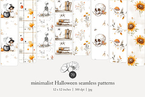 70 minimalist Halloween pattern, a Pattern Graphic by Poppy Lane Studio