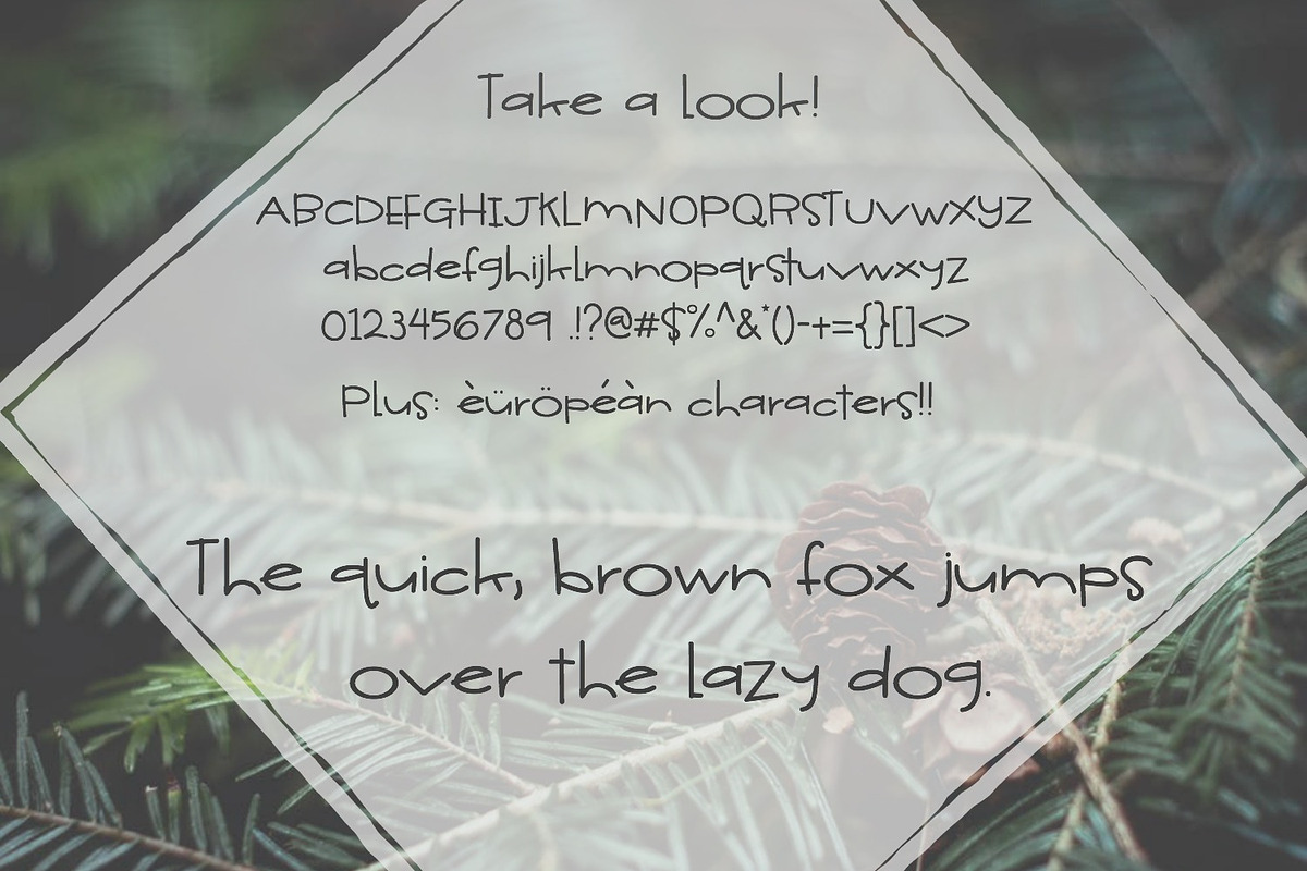 NEW! Hello Wilderness Sans Font preview 2