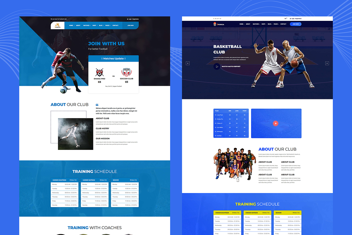 Sporcia-Sports Club HTML Template, a HTML Template by THESOFTKING (Photo 2 of 3)